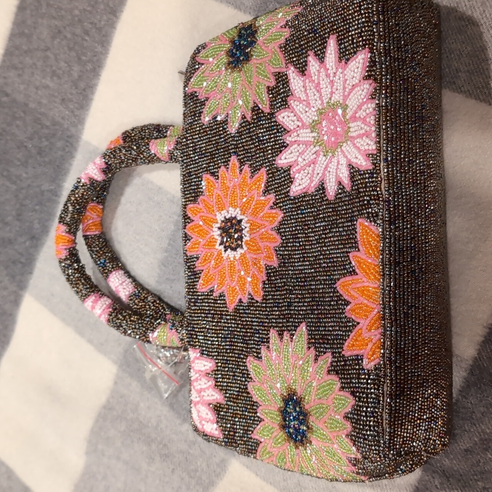 Floral Beaded Handbag